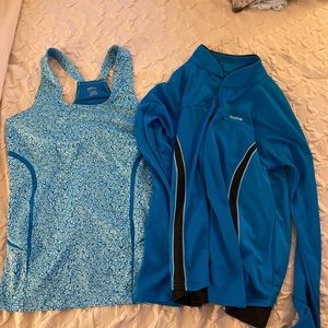 Reebok tank and Reebok zip up